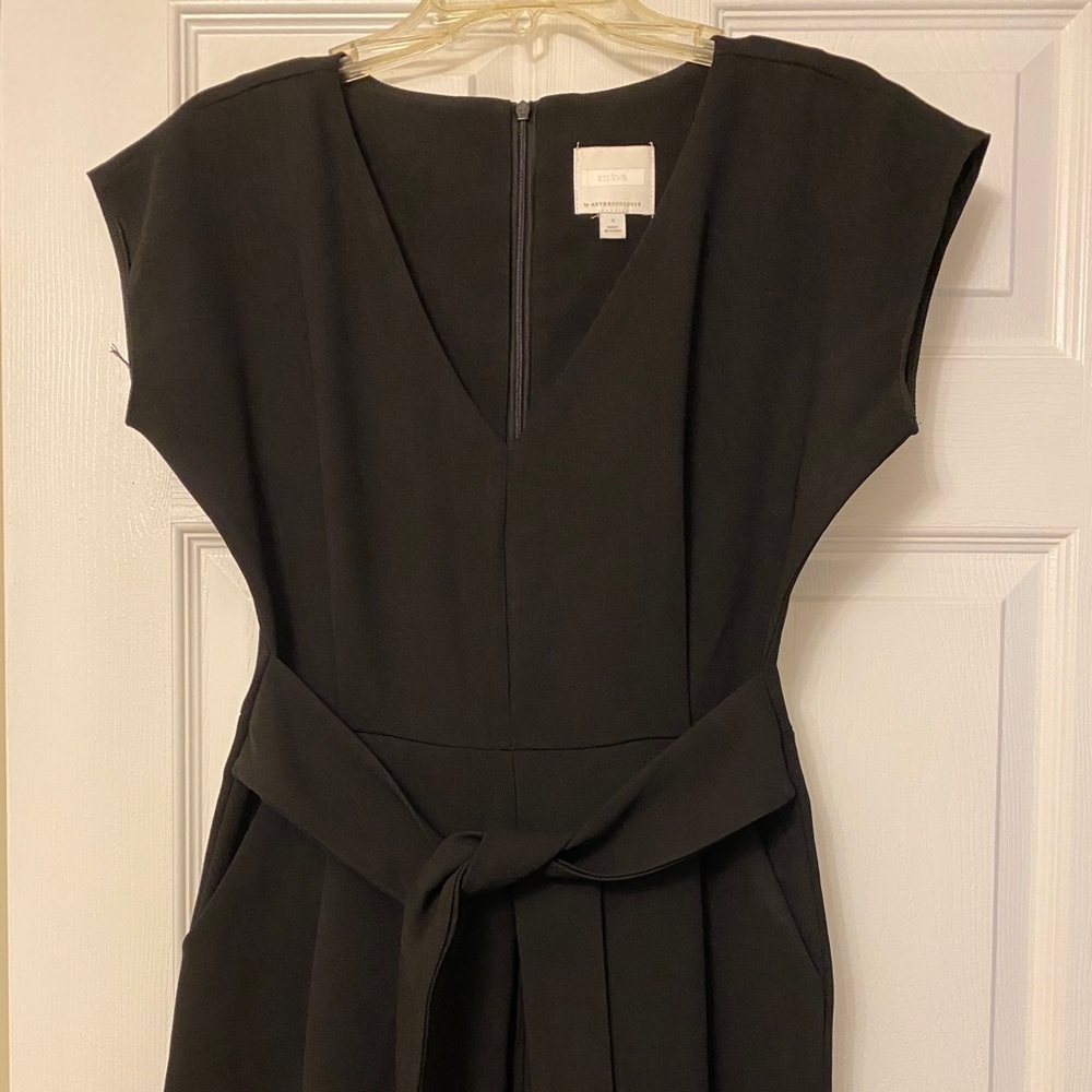 Anthropology Black Cropped Jumpsuit - Picture 3 of 7